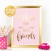 Sisters Make The Best Friends, Typography Wall Art, Gold Silver Rose Gold Foil Quote, Pink Home Decor, Nursery Print, Baby Room