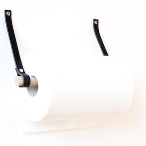 Portarotolo di carta igienica, portarotolo di carta igienica in pelle, portarotolo di carta igienica da cucina, portarotolo di carta igienica con cinturino in pelle, portarotolo di carta igienica nero, boho