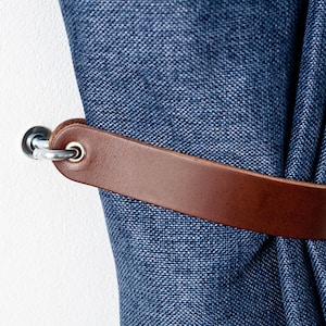 Leder Vorhang Raffhalter, Zughalter aus Leder, Zugbandhalter aus Leder, Fensterdekoration, Zugbandhalter aus Leder