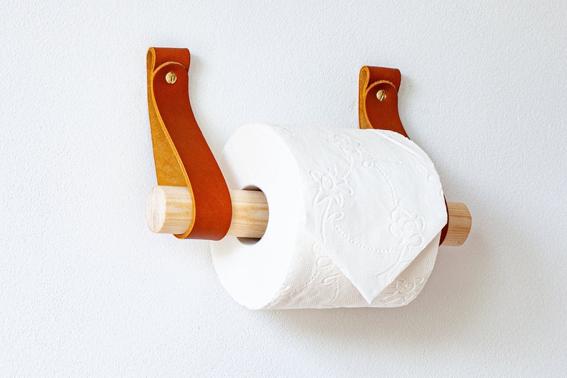 Leather Toilet Roll Holder Leather Toilet Paper Holder Loo Etsy