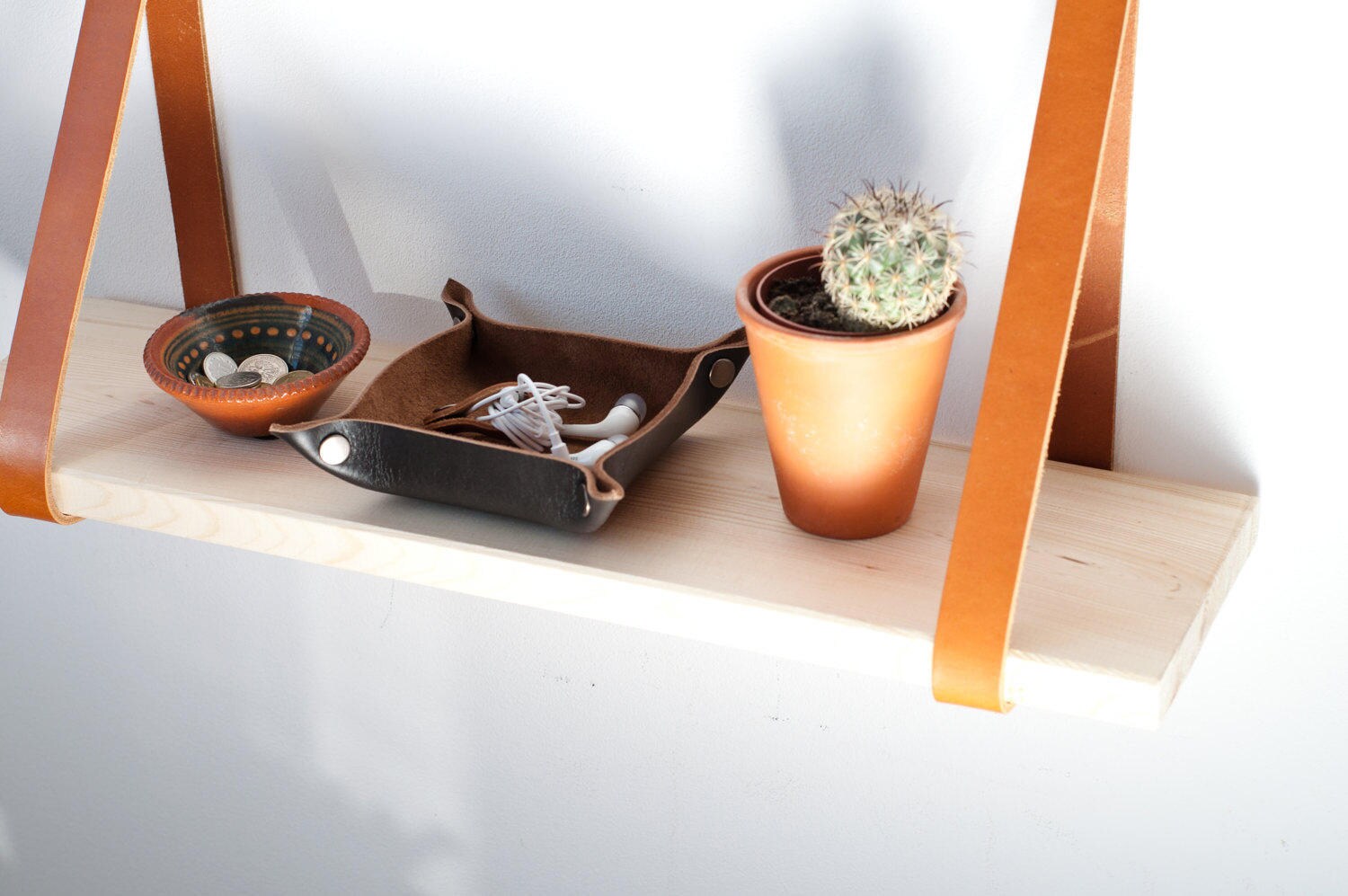 Leather Shelf Straps Hanging Shelf Straps Leather Wall Etsy