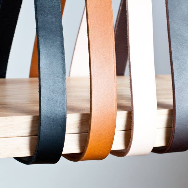 Leather Strap Shelf Etsy