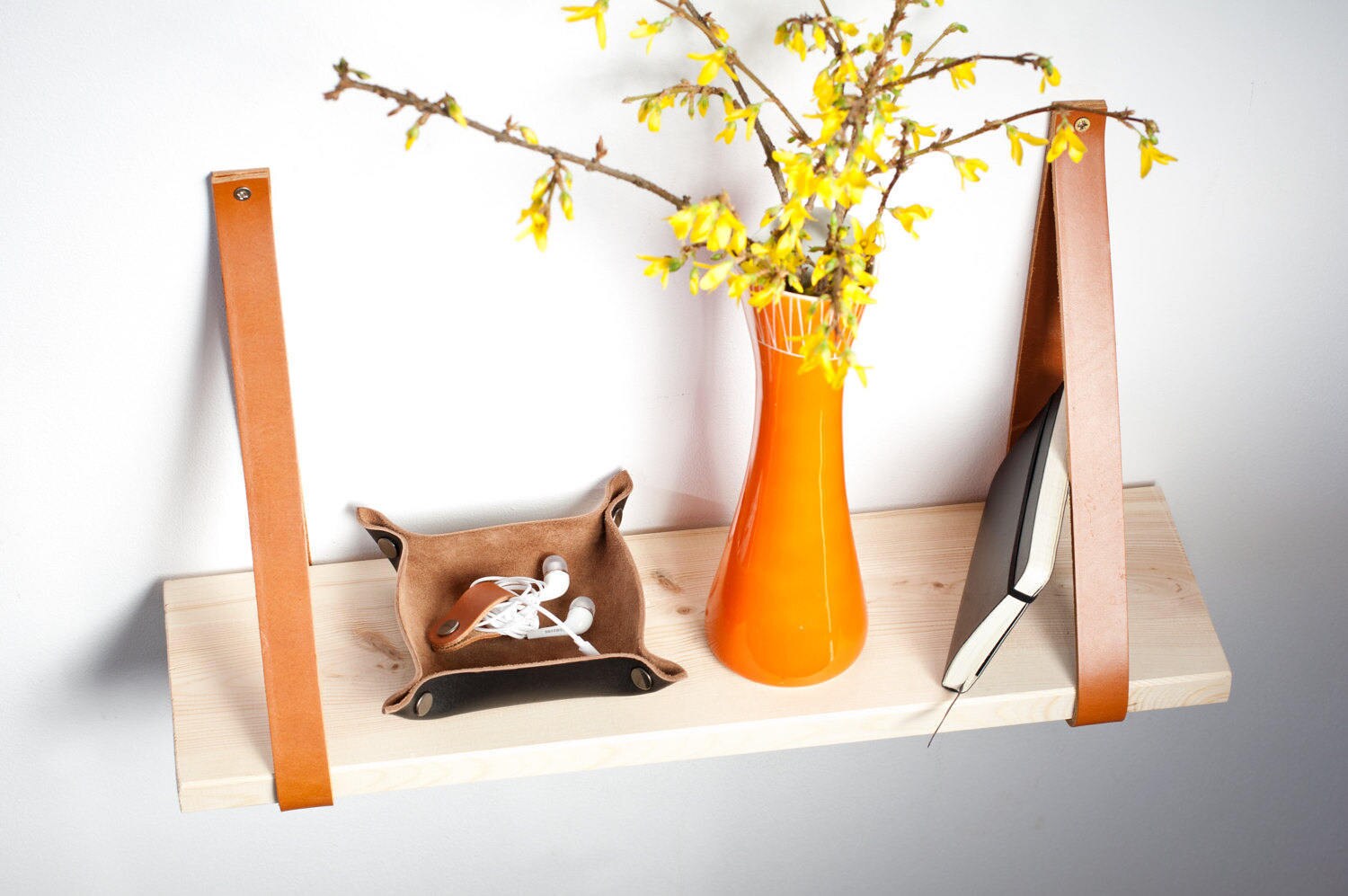 Leather Shelf Straps Hanging Shelf Straps Leather Wall Etsy