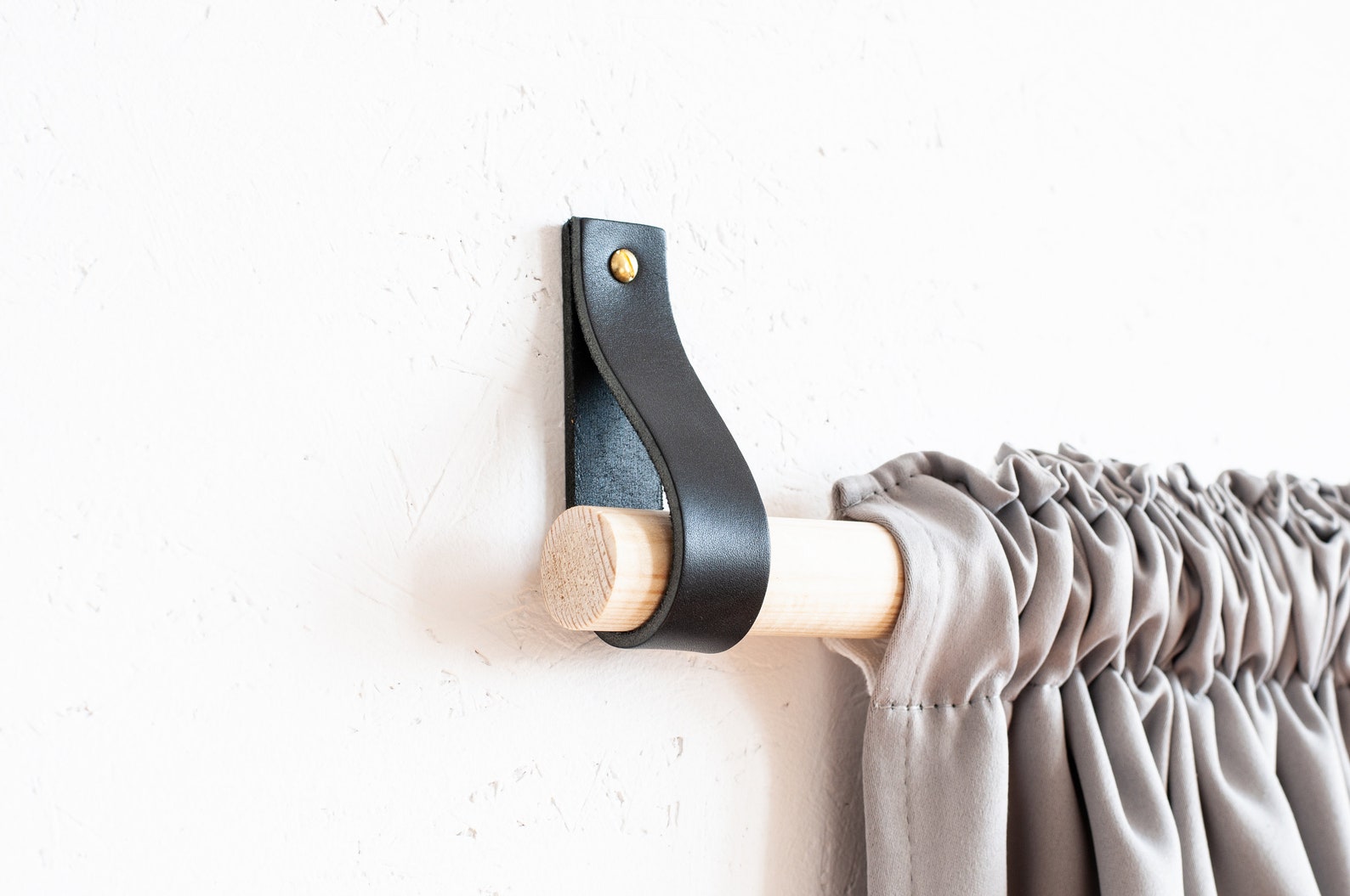 Leather Curtain Rod Holder Leather Curtain Holder Curtain Etsy UK