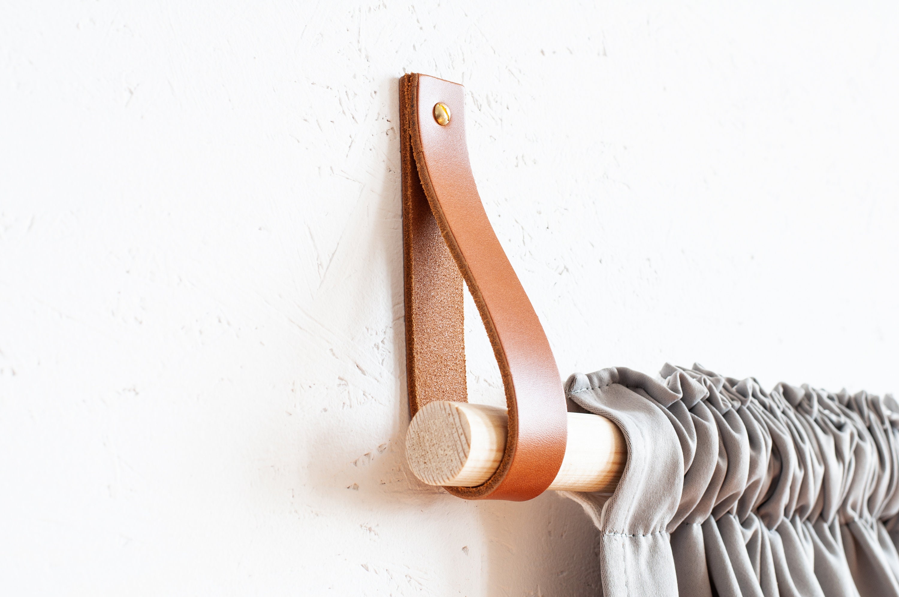 Curtain Rod Holder Leather Curtain Holder Curtain Holder Etsy UK