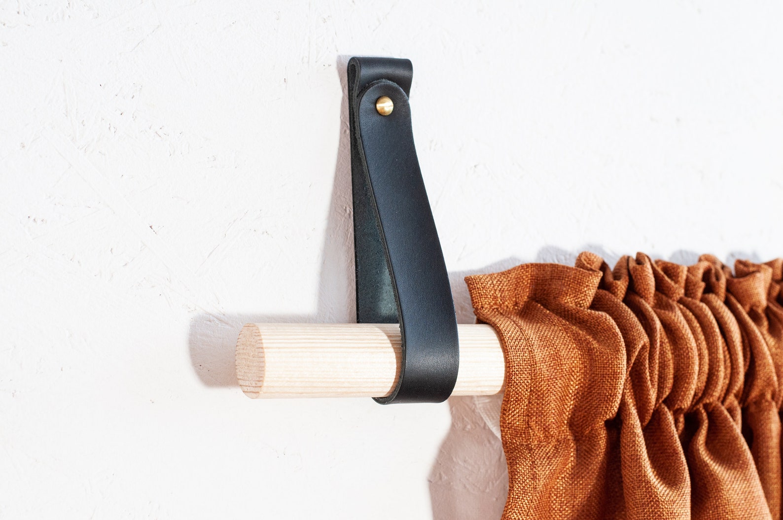 Leather Curtain Rod Holder Leather Curtain Holder Curtain - Etsy Canada