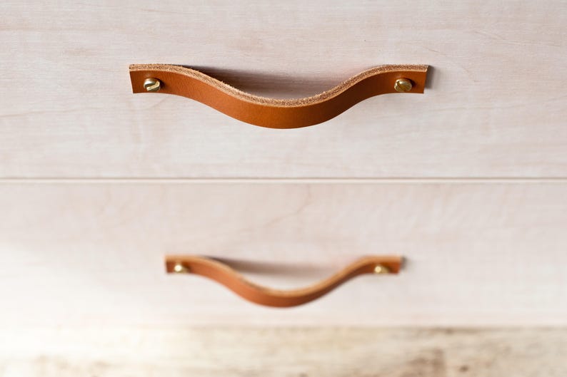 Leather Drawer Pulls Leather Door Handles Leather Door Etsy