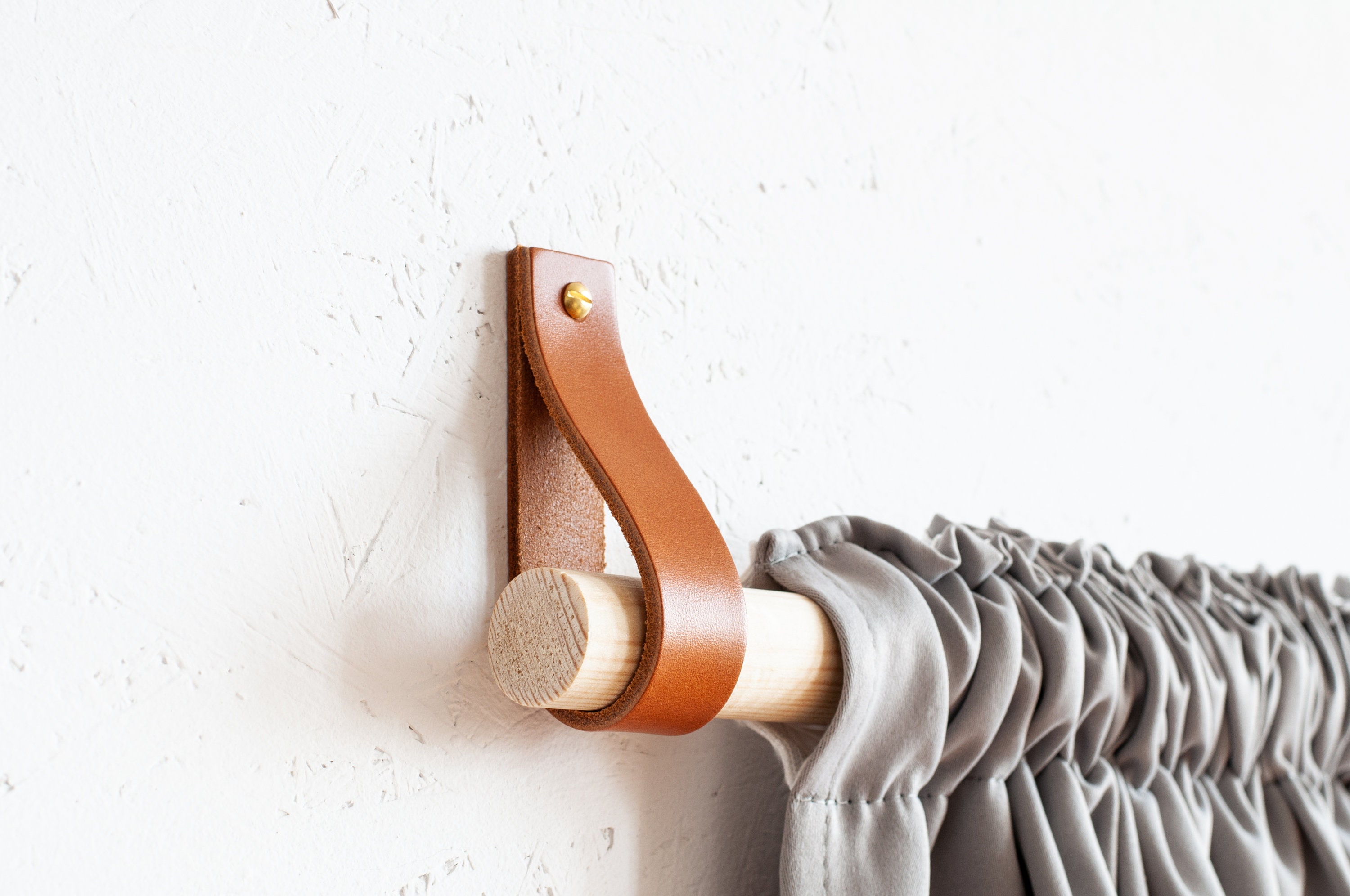 Curtain Rod Holder Leather Curtain Holder Curtain Holder Etsy