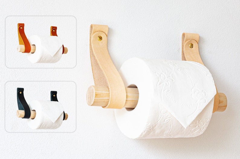Leather Toilet Roll Holder Leather Toilet Paper Holder Loo Etsy
