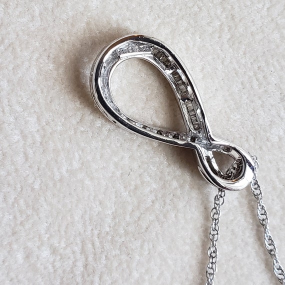 Sterling Silver Teardrop Infinity CZ Accent Penda… - image 5