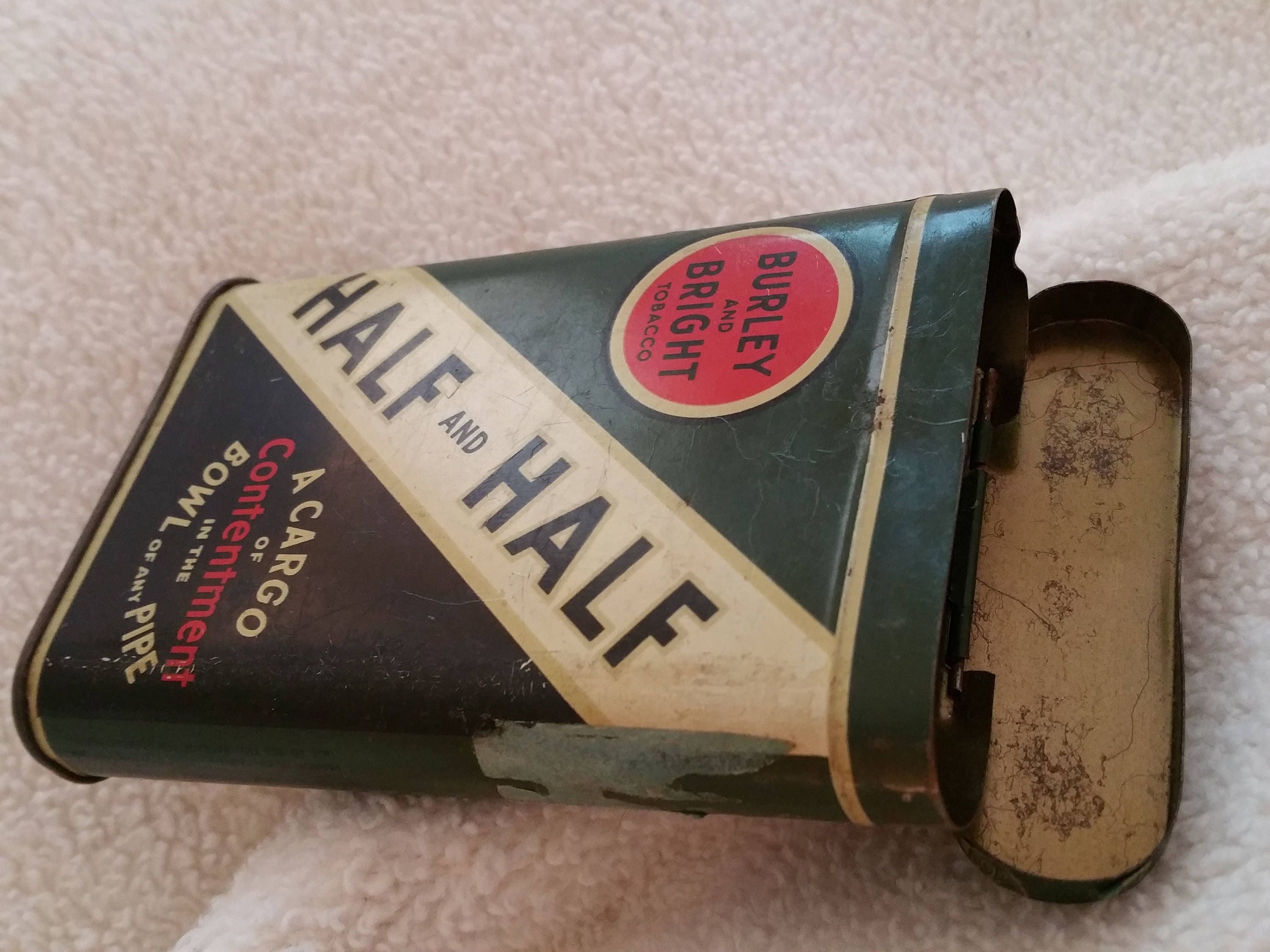 Vintage Tobacco Tin Burley and Bright HALF and HALF American Tobacco  Company Circa 1950s Series 120 Tax Seal Pipe Smoking Tobacco