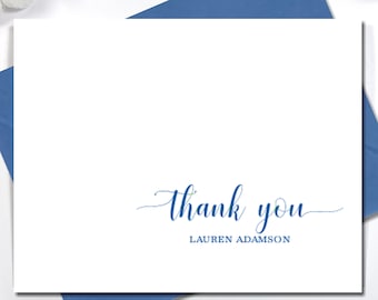 Personalized Thank You Cards with Envelopes Set, Thank You Notes, Wedding Thank You, Bridal Shower Thank You Cards, CLASSY THANK YOU