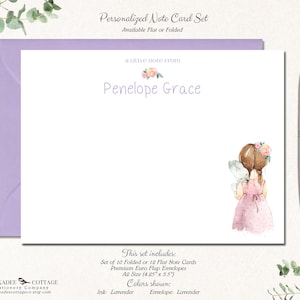 Personalized Bunny Gift Stationery for Girls | Gifts for Girls | Kids Stationery | Stationary for Girls | Thank You Cards, GIRL WITH BUNNY