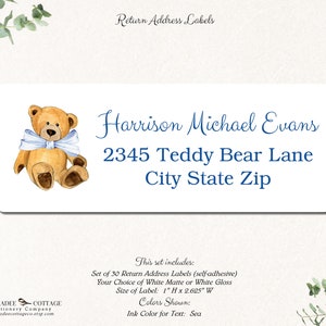 K73, Teddy Bear Envelope Seal, Baby Shower Bear Envelope Seals, Bear Stickers  for Envelopes, Teddy Bear Favor Sticker, Stickers for Bags 