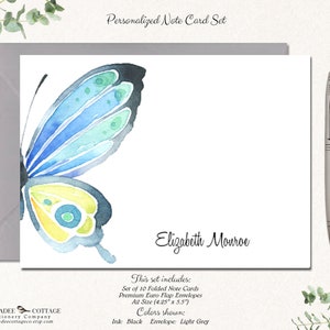 Regalos de mariposas / Papelería de mariposas / Mariposas / Tarjetas con sobres / Regalo de mariposas para ella / Papelería SIMETRÍA DE MARIPOSAS