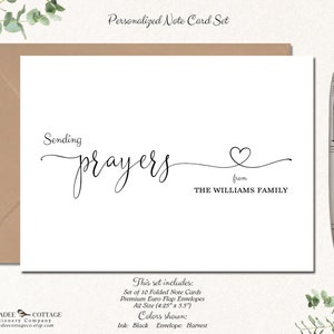 Personalized Prayer Cards with Envelopes | Thinking of You Card | Sympathy Card | Encouragement Card | Just Because Card | SENDING PRAYERS