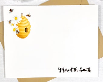 Bumble Bee Note Card Set, Bee Gifts, Beekeeper Gift, Bee Keeper Gift, Bee Stationery, Bee Stationary Bee Gift Nature, Save the Bees BEE HIVE