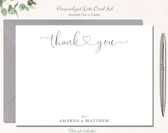 thank you cards bridal shower etsy thank you cards bridal shower
