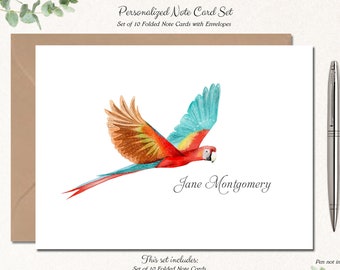 Stationery Sets Vintage Parrot Note Card Pen Pal Stationary Parrot ...