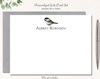 Bird Note Cards | Chickadee | Bird Lover Gift | Custom Bird Gift | Bird Lover Gifts | Bird Stationery | Bird Stationary | CHICKADEE