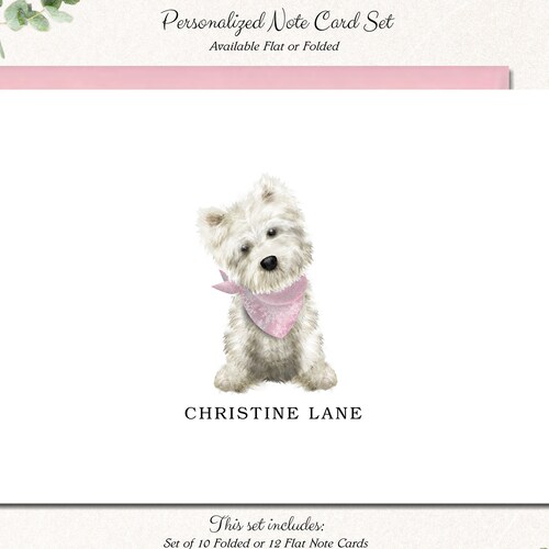 Westie Gifts West Highland Terrier Note Cards Westie Dog Etsy
