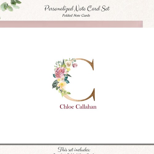 Personalized Stationery Monogrammed Notecards Monogram Etsy