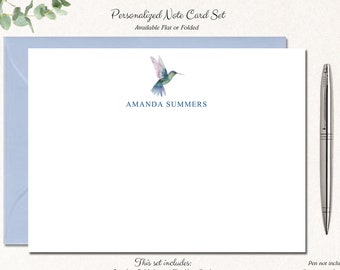 Bird Note Cards | Hummingbird | Bird Lover Gift | Custom Bird Gift | Bird Lover Gifts | Bird Stationery | Bird Stationary | HUMMINGBIRD TOP