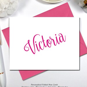 Personalized Note Cards Set With Envelopes, Set of 10 Folded Notecards ...