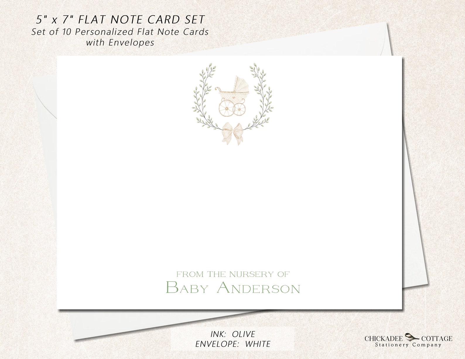 Personalized Baby Shower Thank You Cards With Envelopes Set Etsy