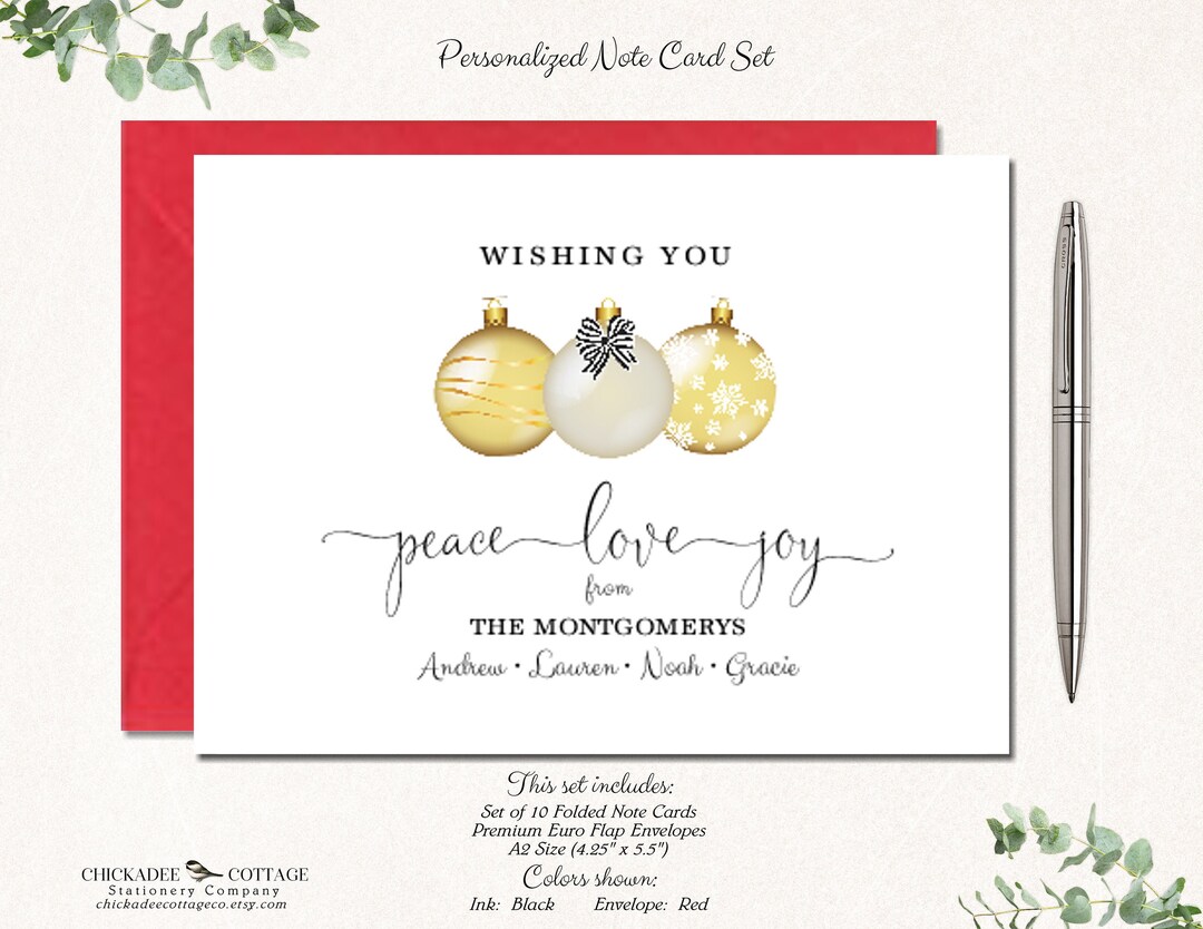 Christmas Card, Holiday Cards, Christmas Cards Pack, Set of 10 ...