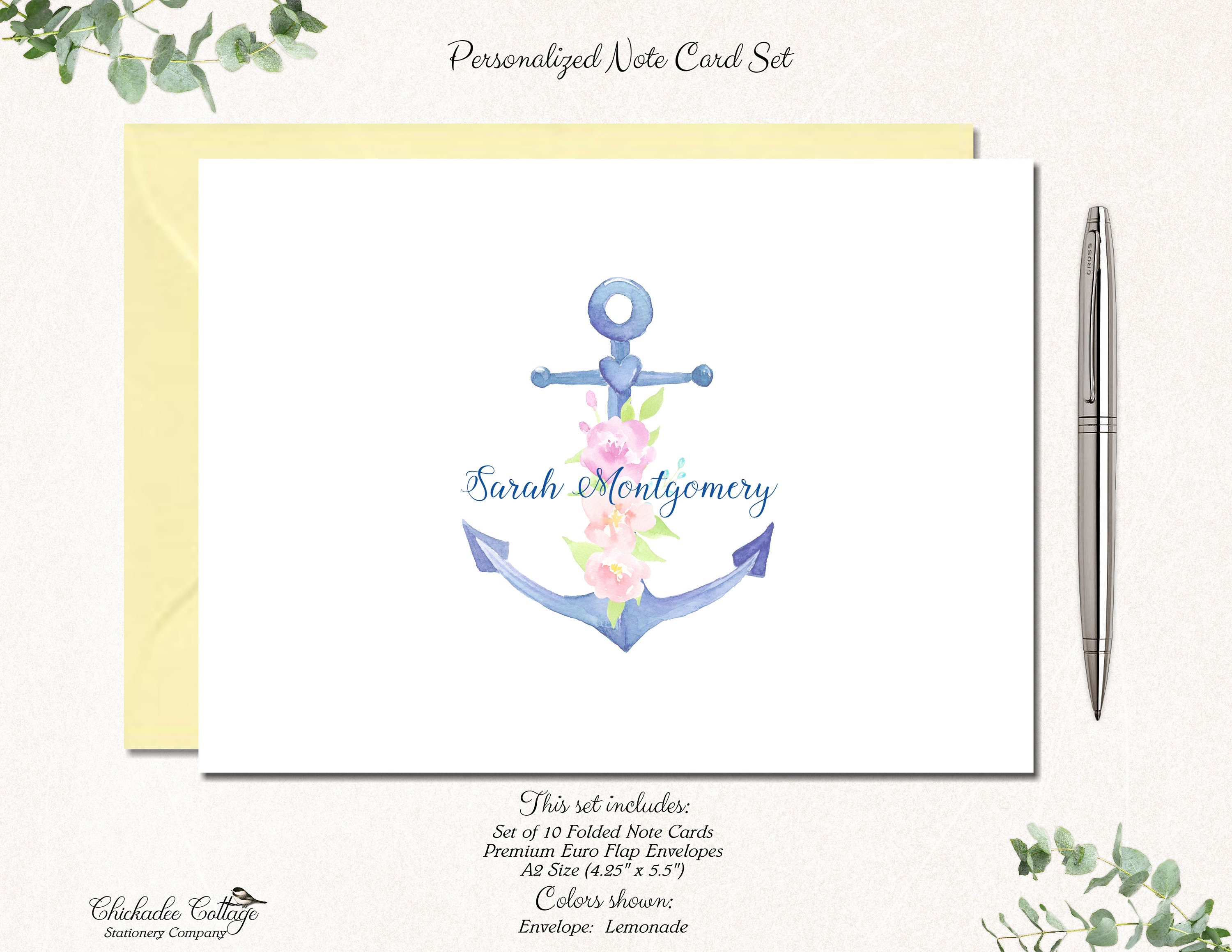 Personalized Notecards - anchor