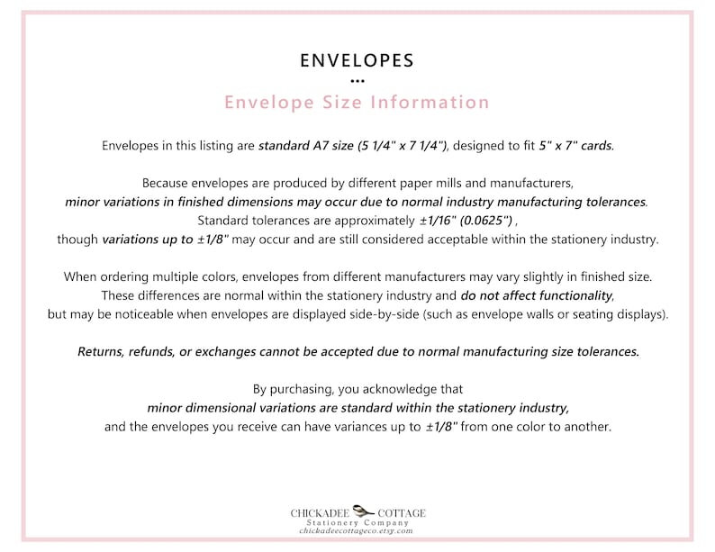 Envelopes for 5" x 7" Invitations, A7 Envelopes (5 1/4" x 7 1/4"), Envelopes for Cards, Large Euro Flap Envelopes, Premium Envelopes image 2