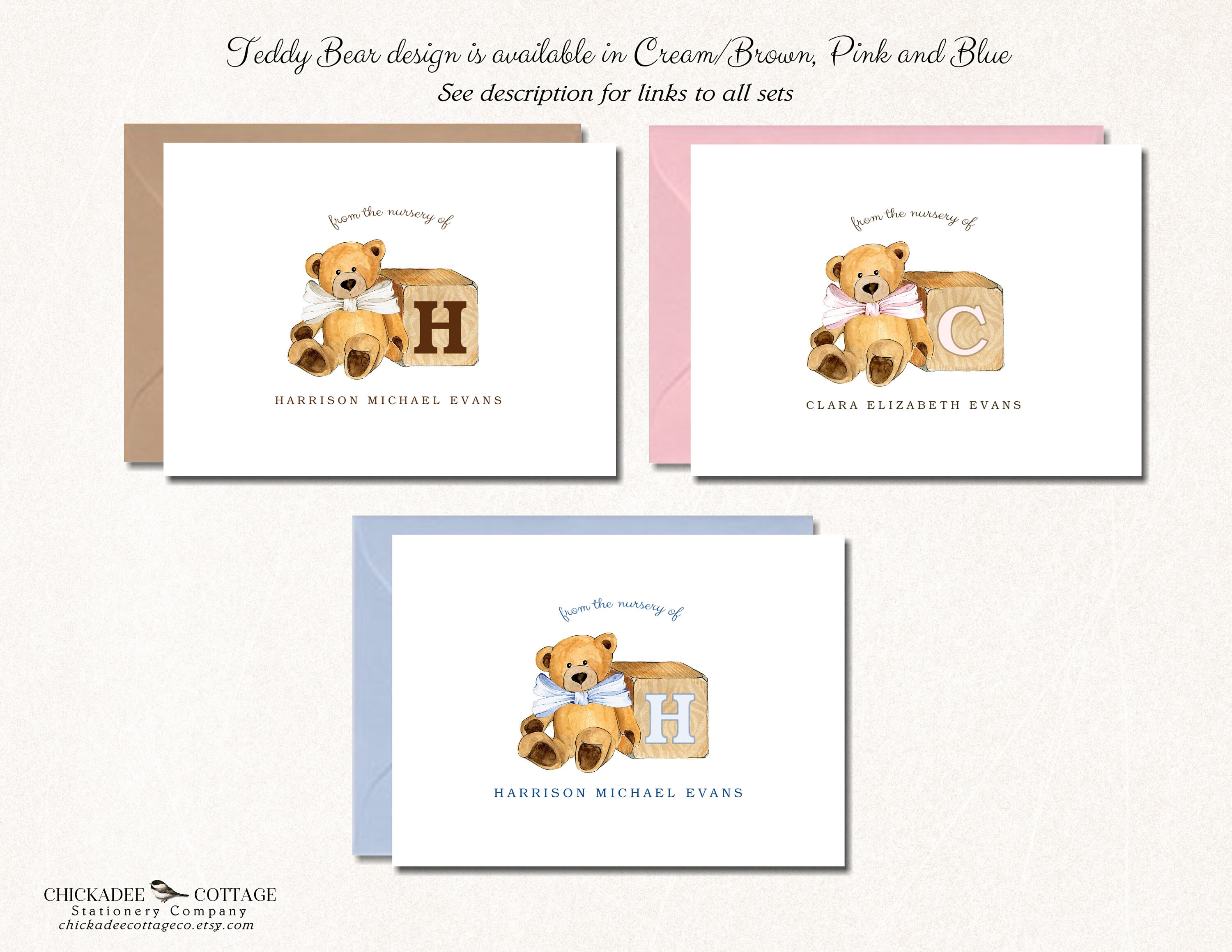 Teddy Bear Baby Shower Thank You Cards Baby Shower Thank You Etsy