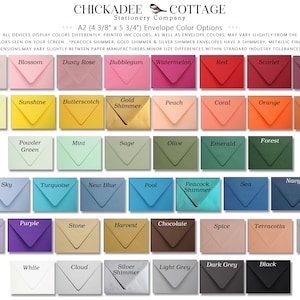 Envelopes for Stationery, A2 Envelopes (4 3/8" x 5 3/4"), Envelopes for Notepads, Stationery Envelopes, Small Envelopes, Premium Envelopes