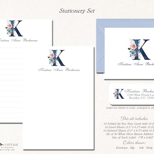 Stationery Set, Personalized Stationary Gift Set, Letter Writing Paper, Writing Paper, Personalized Gift, Gift for Her, Snail Mail, Pen Pal