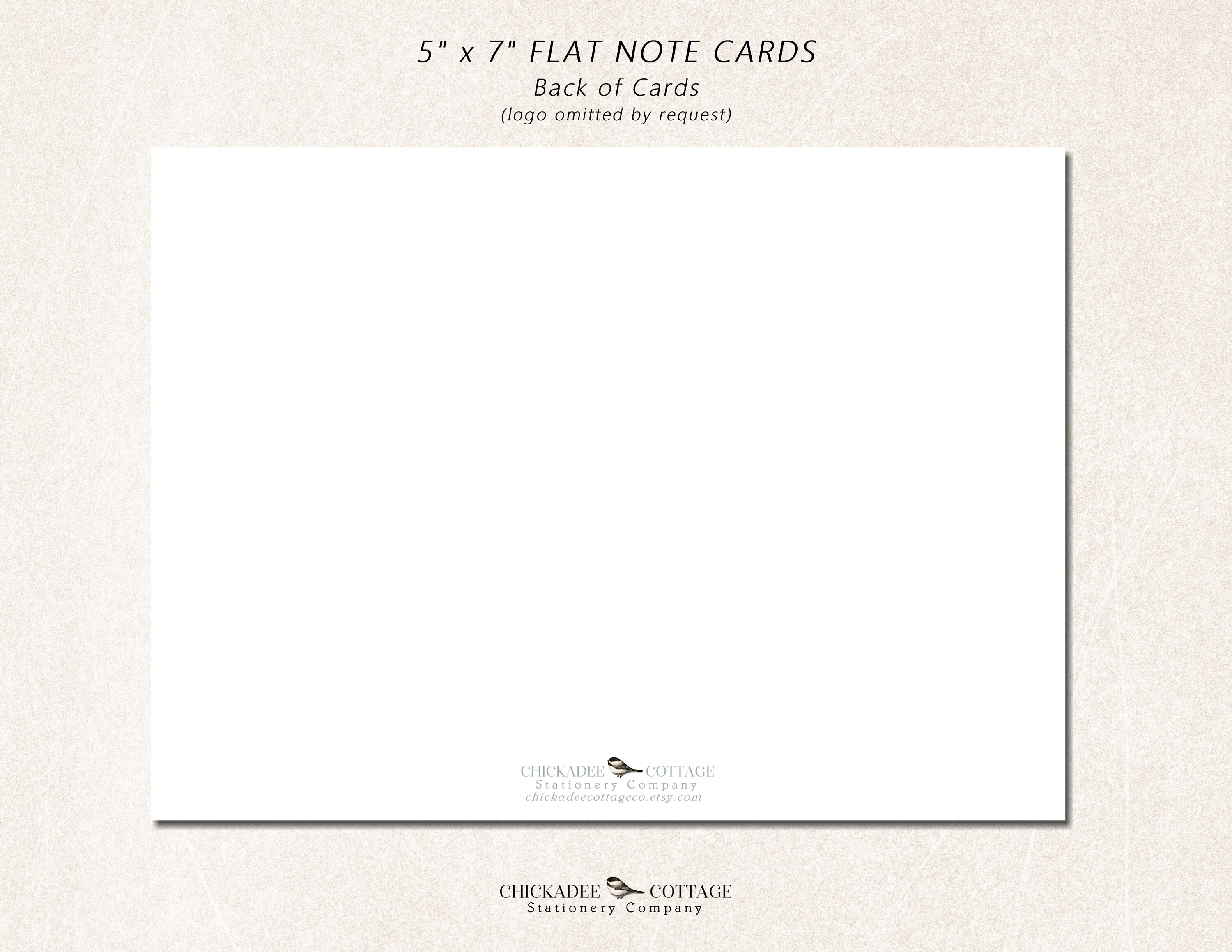 Personalized Monogram Stationery, Set of 10 Flat 5" X 7" Note Cards ...