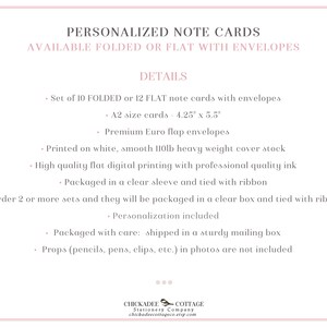 Note Cards With Envelopes | Personalized Stationary | Custom Stationary ...