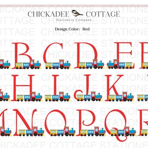 Baby Shower Thank You Cards Train Monogram, Baby Boy Shower Gift, Newborn Boy, Baby Thank You Cards, Baby Boy Thank You Notes, ALL ABOARD image 8