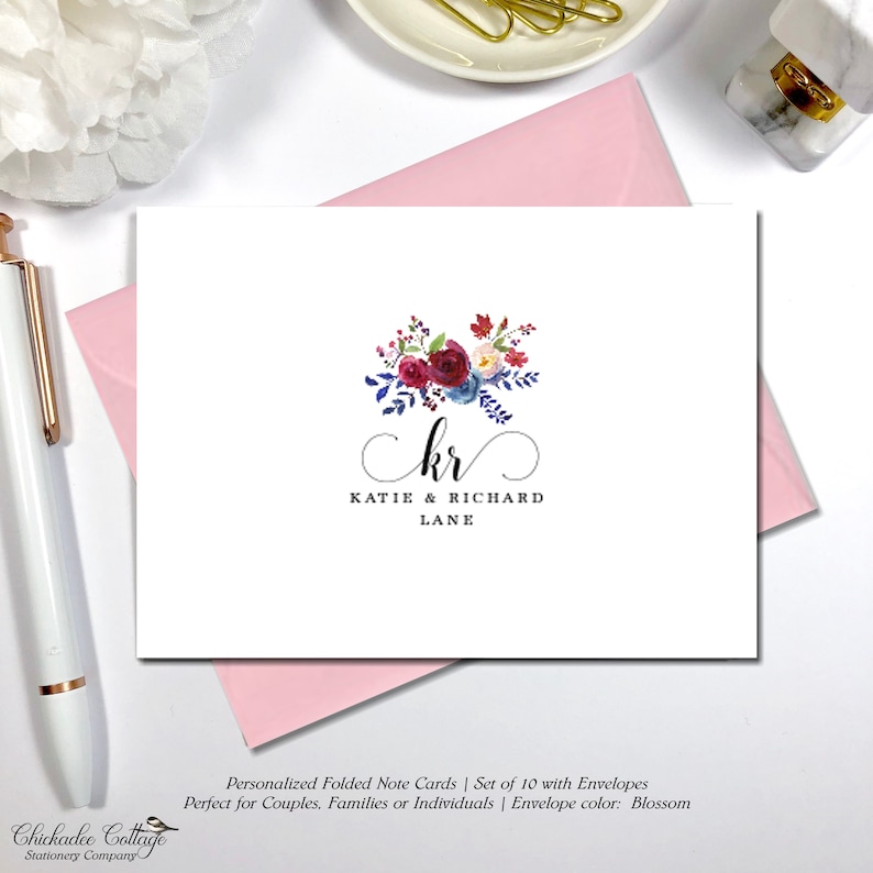 INFINITY INITIALS Bridal Shower Birthday Thank You Cards Couples Thank You Cards Personalized Wedding Thank You Cards