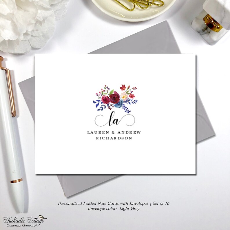 INFINITY INITIALS Bridal Shower Birthday Thank You Cards Couples Thank You Cards Personalized Wedding Thank You Cards