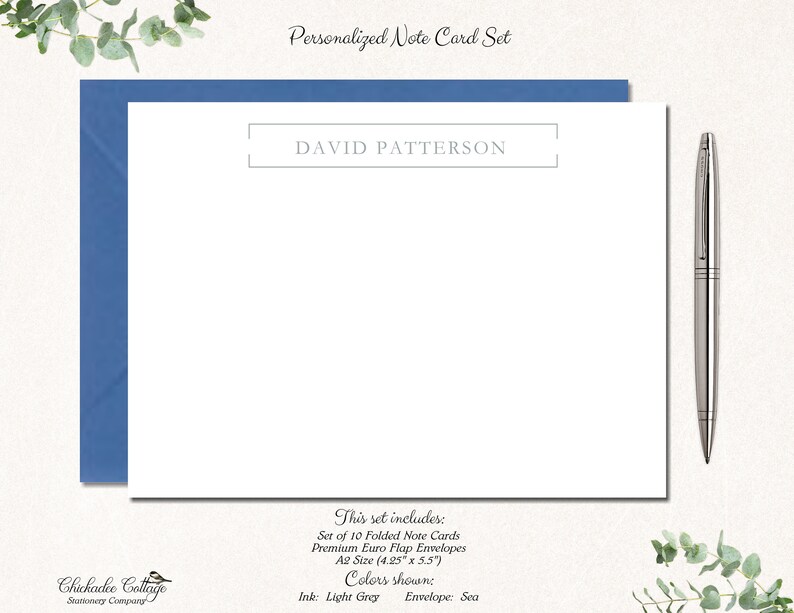 Personalized Stationery for Men Masculine Stationary Etsy