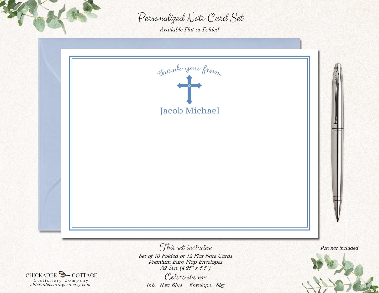 Personalized Baptism Thank You Notes Baptism Thank You Cards Etsy