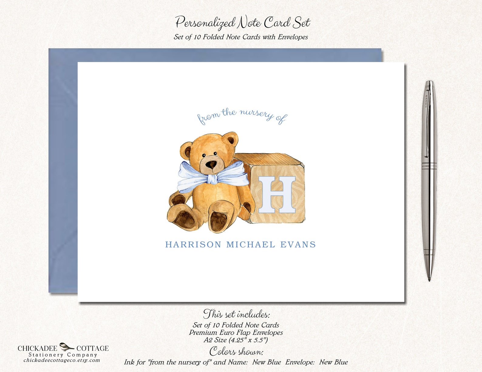 Teddy Bear Baby Shower Boy Thank You Cards Boy Baby Shower Etsy