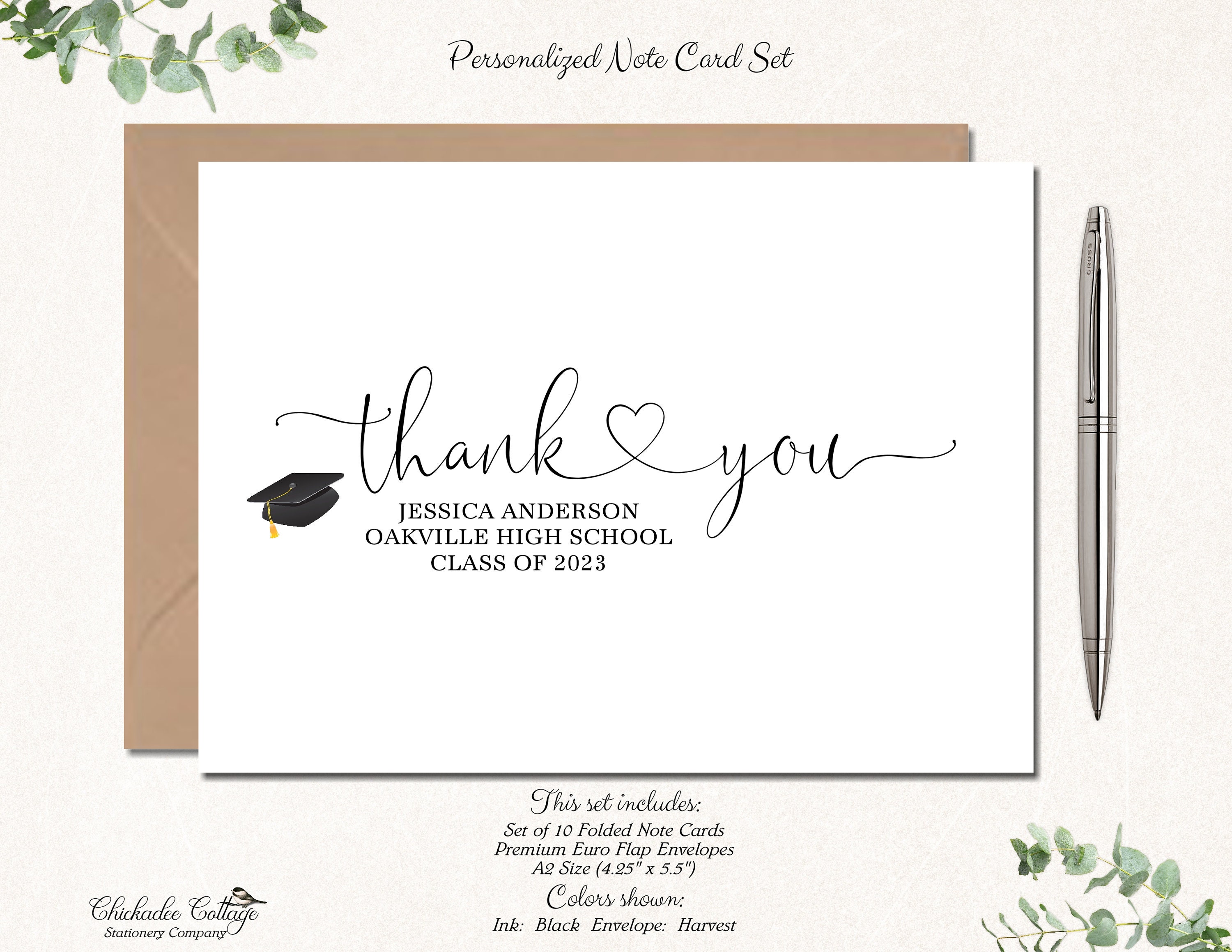 Stylized Florals - Graduation Thank You Card | Greetings Island