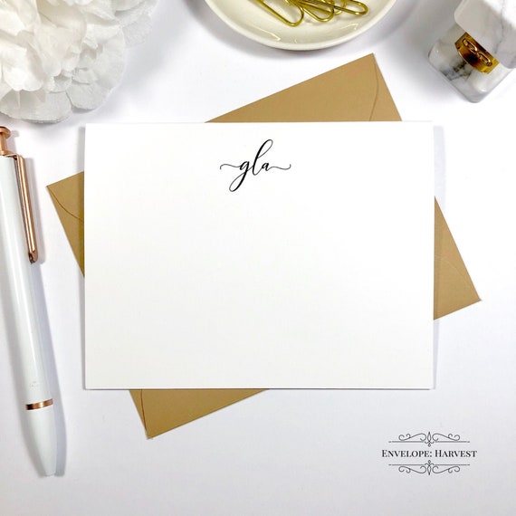 Personalized Note Card Set / Flat or Folded / Personalized | Etsy