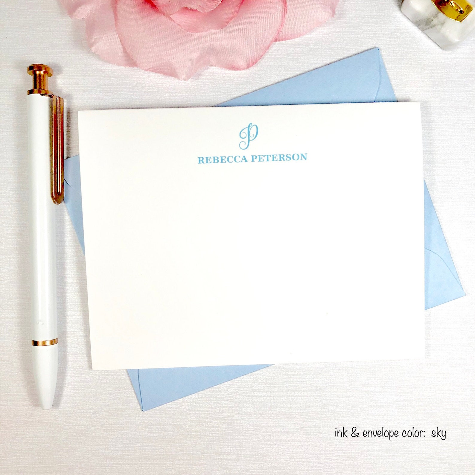 Personalized Notecard Set / Personalized Stationary Cards / Monogram ...
