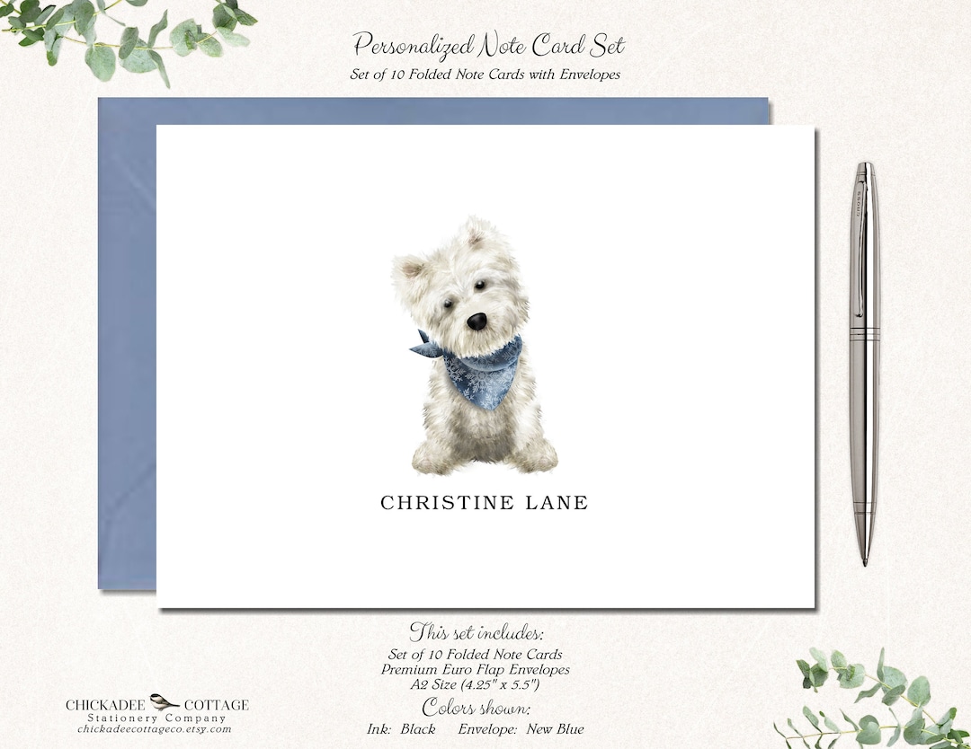 West Highland Terrier Note Cards, Westie Gifts, Dog Lover Gift, Westie