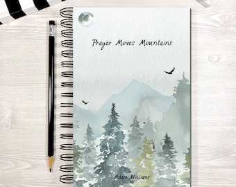 Prayer Journal, Bible Journaling,  Bible Journal, Prayer Notebook,  Bible Study, Christian Journal,  Prayer Warrior,  PRAYER MOVES MOUNTAINS