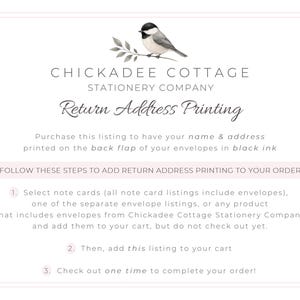 Personalized Return Address Envelope Printing Add-On