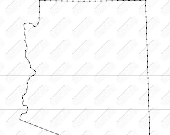 Arizona with Heart - String Art Template